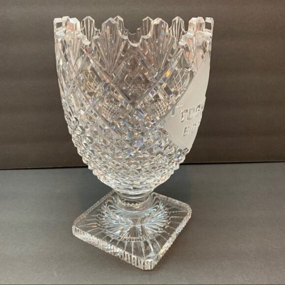 Waterford Crystal Presentation Trophy Vase Toshiba 1994 - Picture 5 of 11